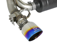 Load image into Gallery viewer, aFe Takeda 3in 304 SS Axle-Back Exhaust System w/ Blue Flame Tip 16-18 Ford Focus RS 2.3L (t)