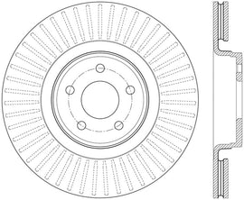 StopTech 14.5+ Ford Focus ST Front Left Slotted Performance Rotor