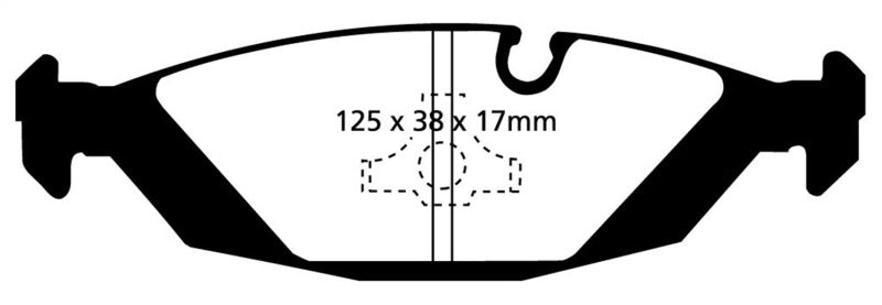 EBC 87-88 BMW M5 3.5 (E28) Yellowstuff Rear Brake Pads