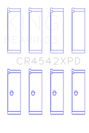 King Honda K-Series 2.0L/2.4L(Size STDX) XP Tri-Metal Performance Connecting Rod Bearing - Set of 4