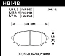 Load image into Gallery viewer, Hawk 89-93 Miata HP+ Street Front Brake Pads (D525)