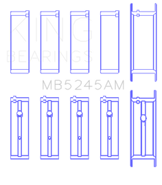 King 91-04 Nissan 146CI/2.4L KA24DE L4 / 89-97 146CI/2.4L KA24E L4  (Size STD) Main Bearing Set